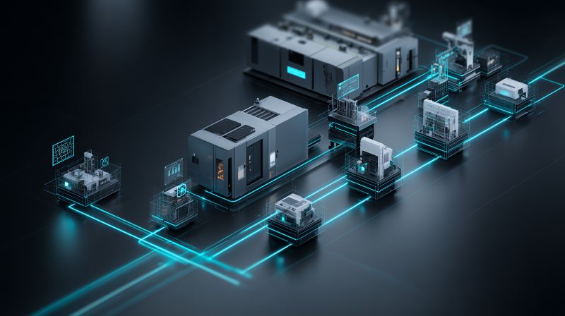 Industrial automation equipment cabinets linked to a connected data layer for manufacturing autonomy